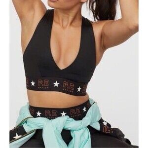 PE Nation X H&M Sports Bra Medium Impact Removable Pads Sz M